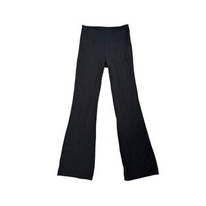 Athleta Studio Flare Pant Women Medium Black Excellent High Rise Yoga Activewear